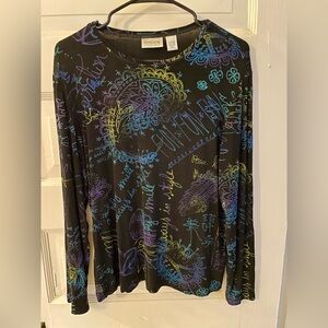 Chico's Travelers Black Top, Size 2, Small